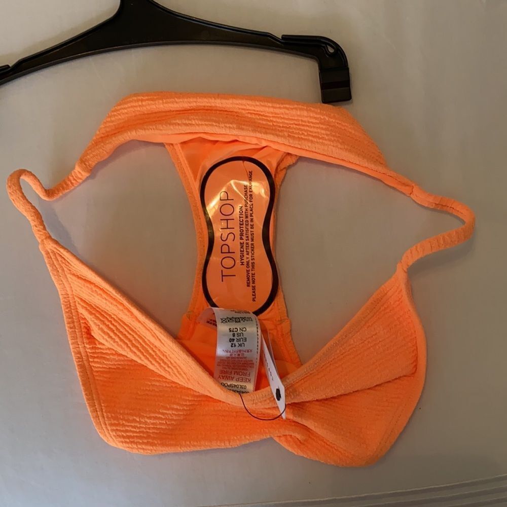NWT Topshop Neon Orange Bikini Bottoms Size 8 - Picture 9 of 9